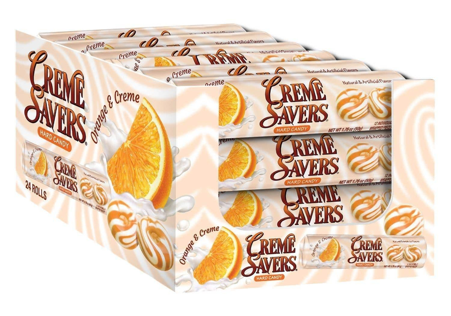 Creme Saver Orange & Cream Candy 1.76oz - - The Puntique