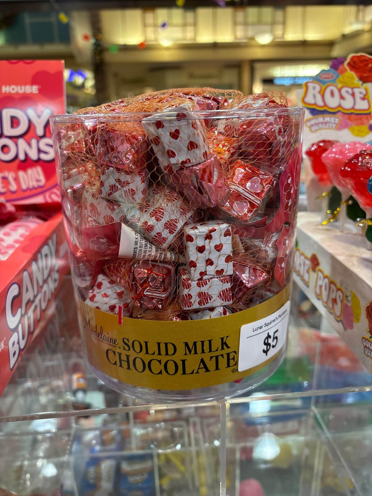 FOILED MILK CHOCOLATE VALENTINE PRESENTS 2 OZ MESH BAG - - The Puntique