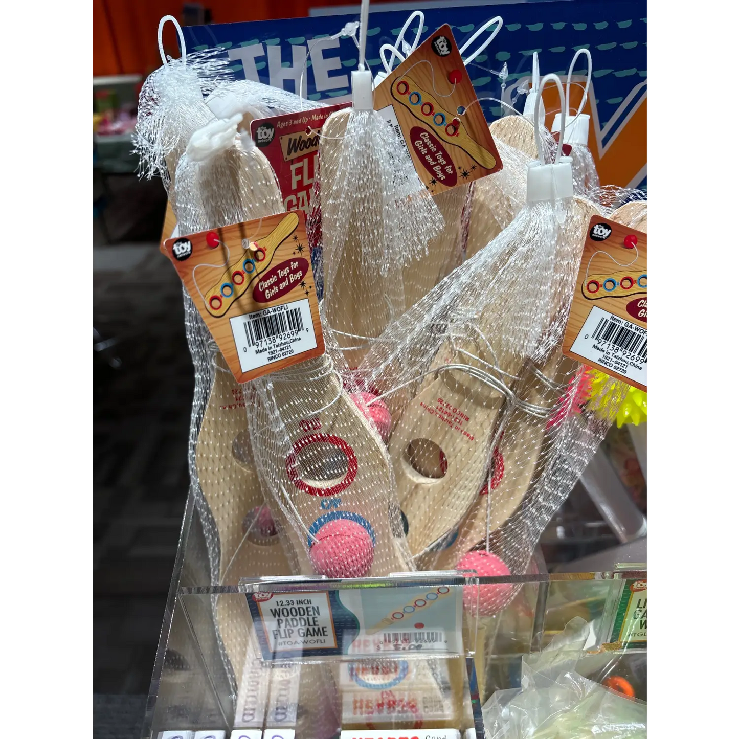 12.33" WOODEN FLIP PADDLE GAME - Lunar Squirrel’s Puntique