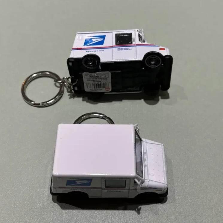 2.5” Diecast Pull Back Mini Postal Carrier Truck Keychain - - The Puntique