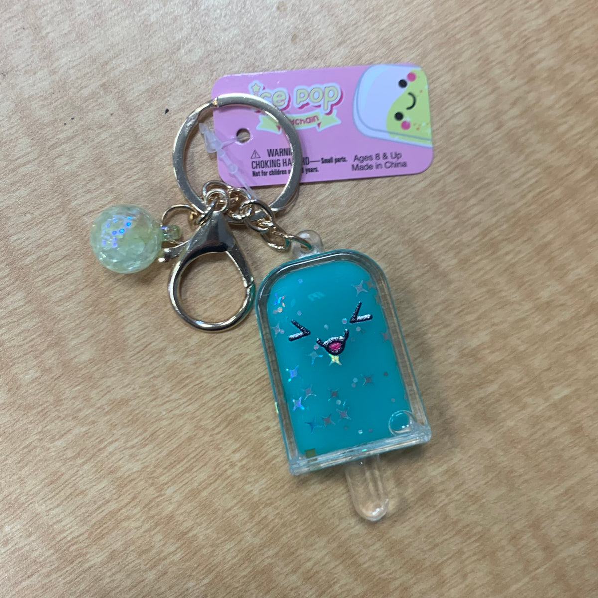 2.5in Kawaii Ice Pop Glitter Liquid Clip-on - Green - The Puntique