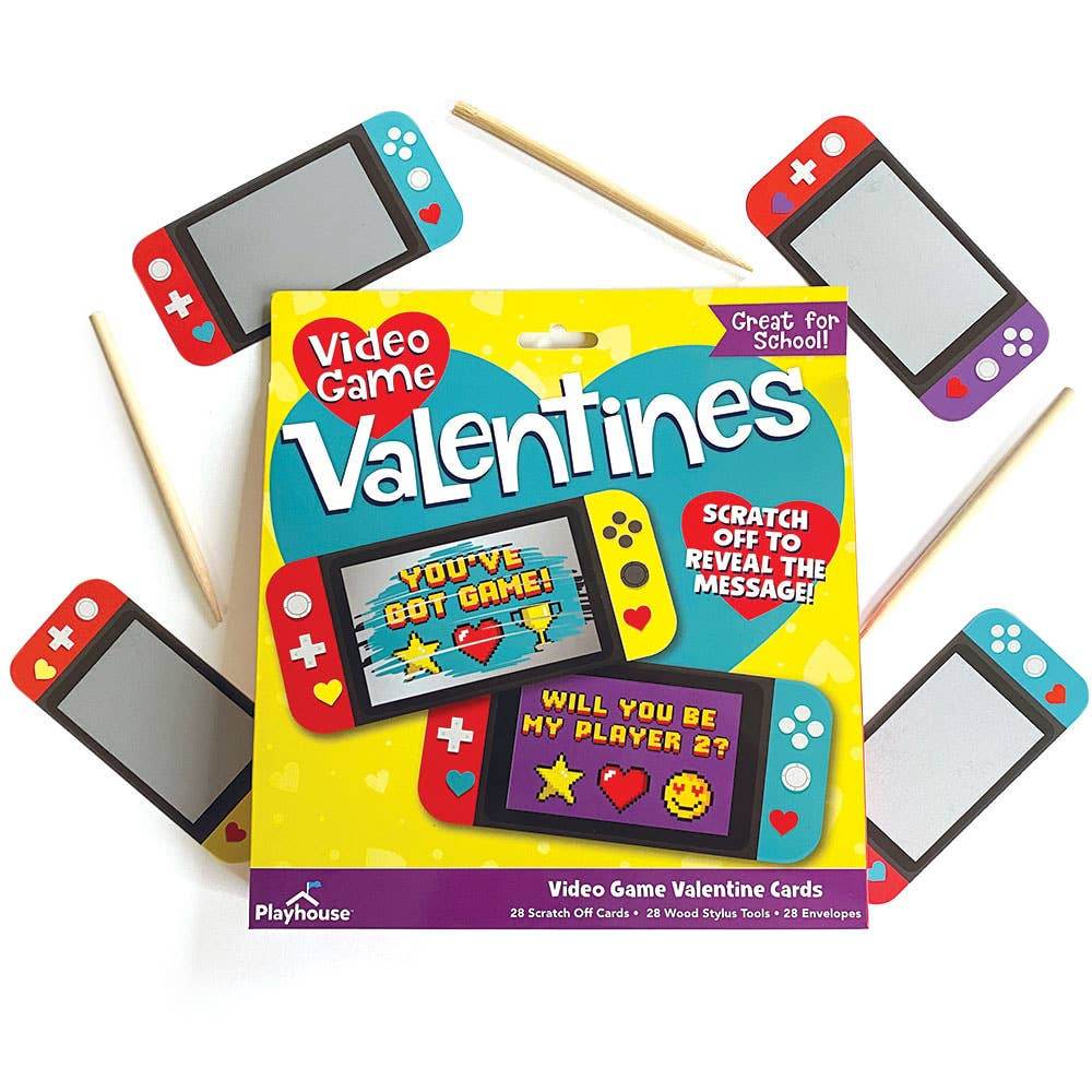Paper House Productions - Video Game Scratch Off Valentines - Paper House Productions