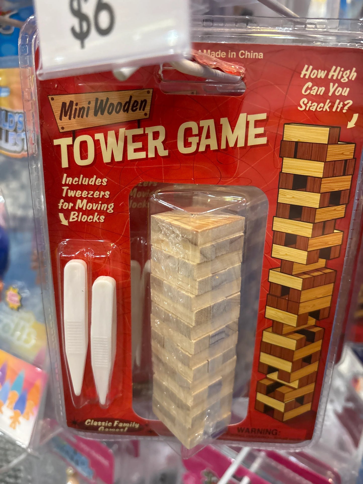 MINI TUMBLING TOWERS GAME 3.75" - - The Puntique