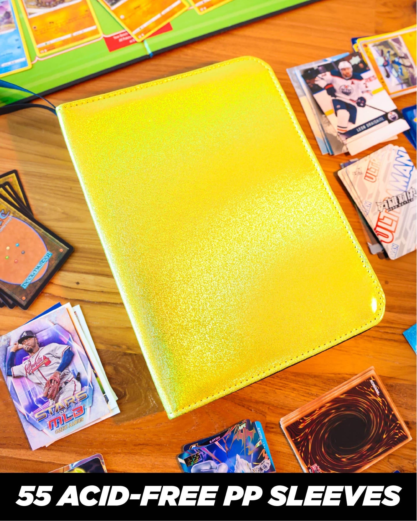 44033: Trading Card Binder | Max (400pcs) | Laser Yellow - - The Puntique