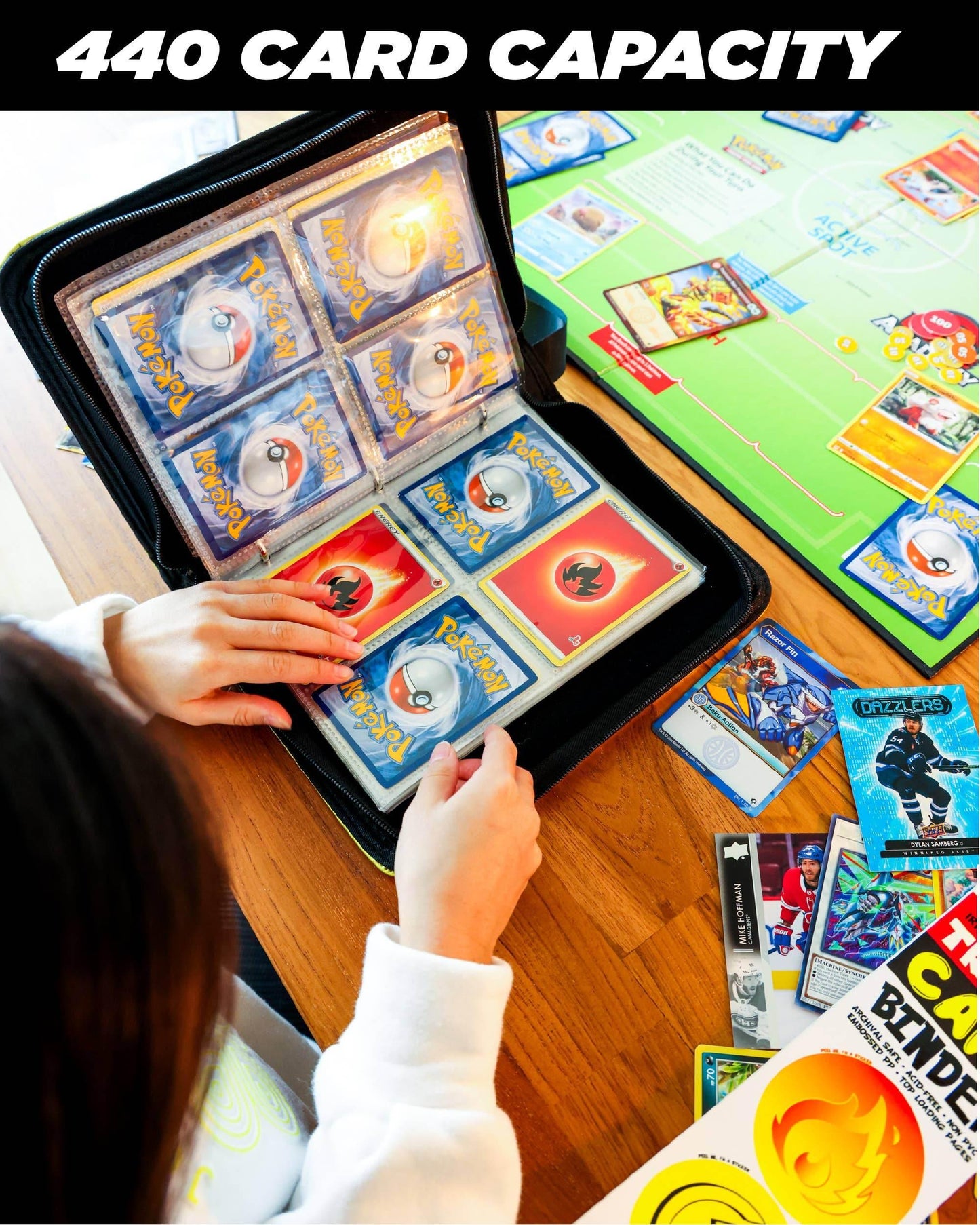 44031: Trading Card Binder | Max (400pcs) | Laser Silver - - The Puntique