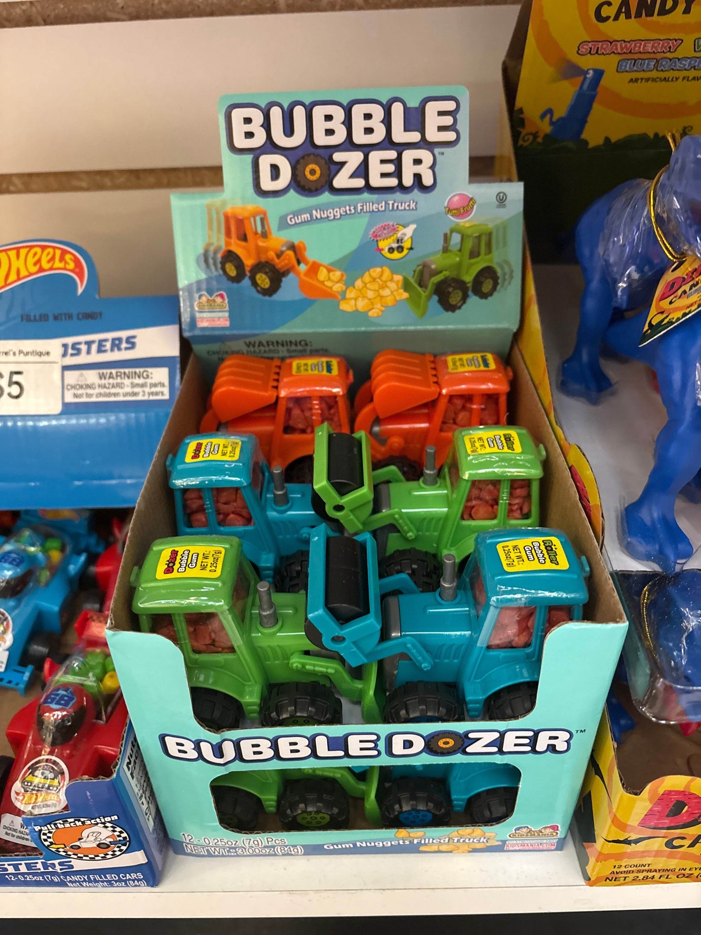 BUBBLE DOZER GUM NUGGETS FILLED TRUCKS 0.25 OZ - Nassau Candy