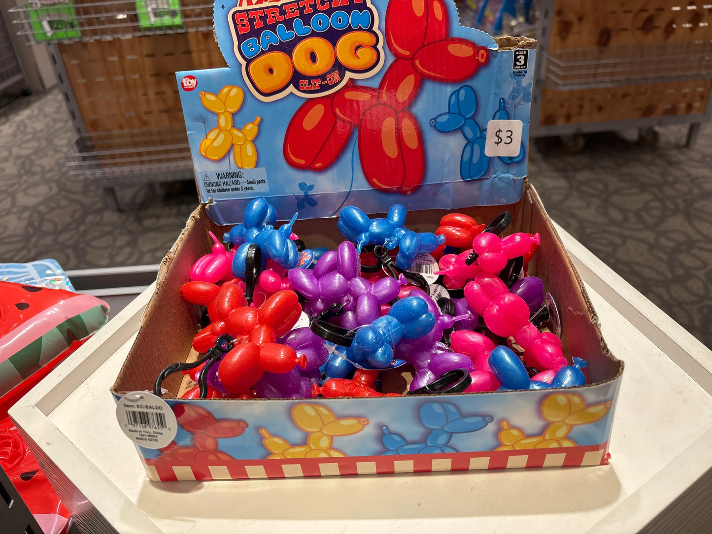 2.4" Stretchy Balloon Dog Clip On - - The Puntique