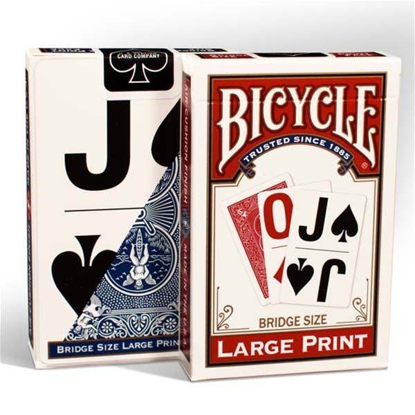 Bicycle Large Print Cards (Red) - Cardshouse