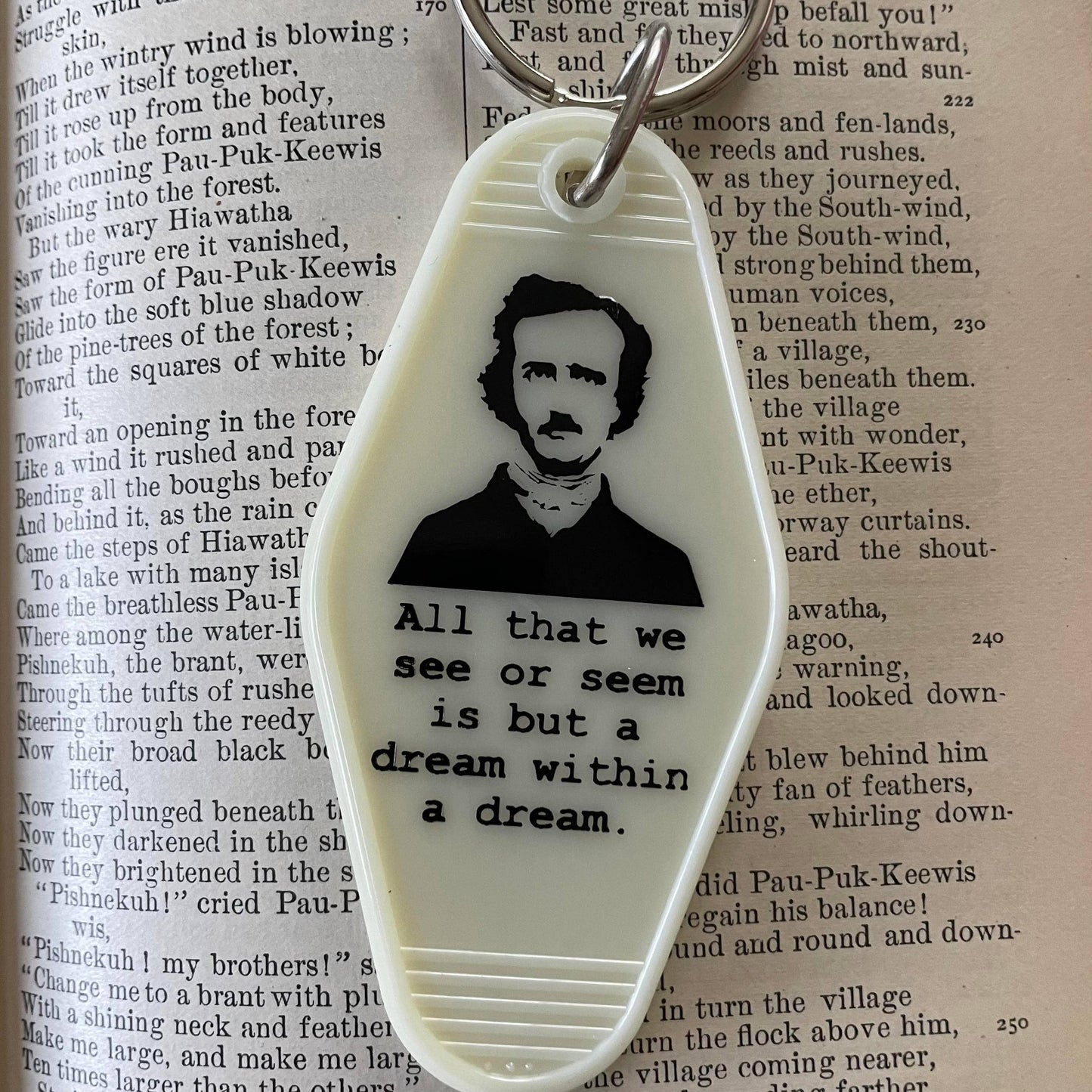 Edgar Allan Poe - Motel Key Fob - - The Puntique