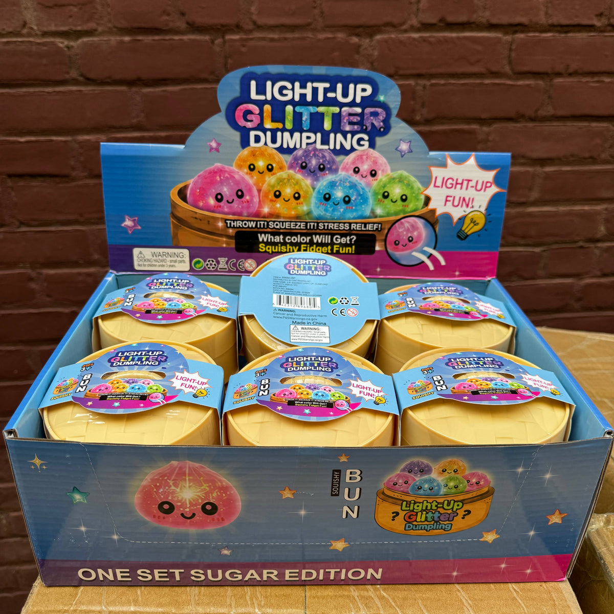 Light Up Glitter Dumpling Squishy - - The Puntique