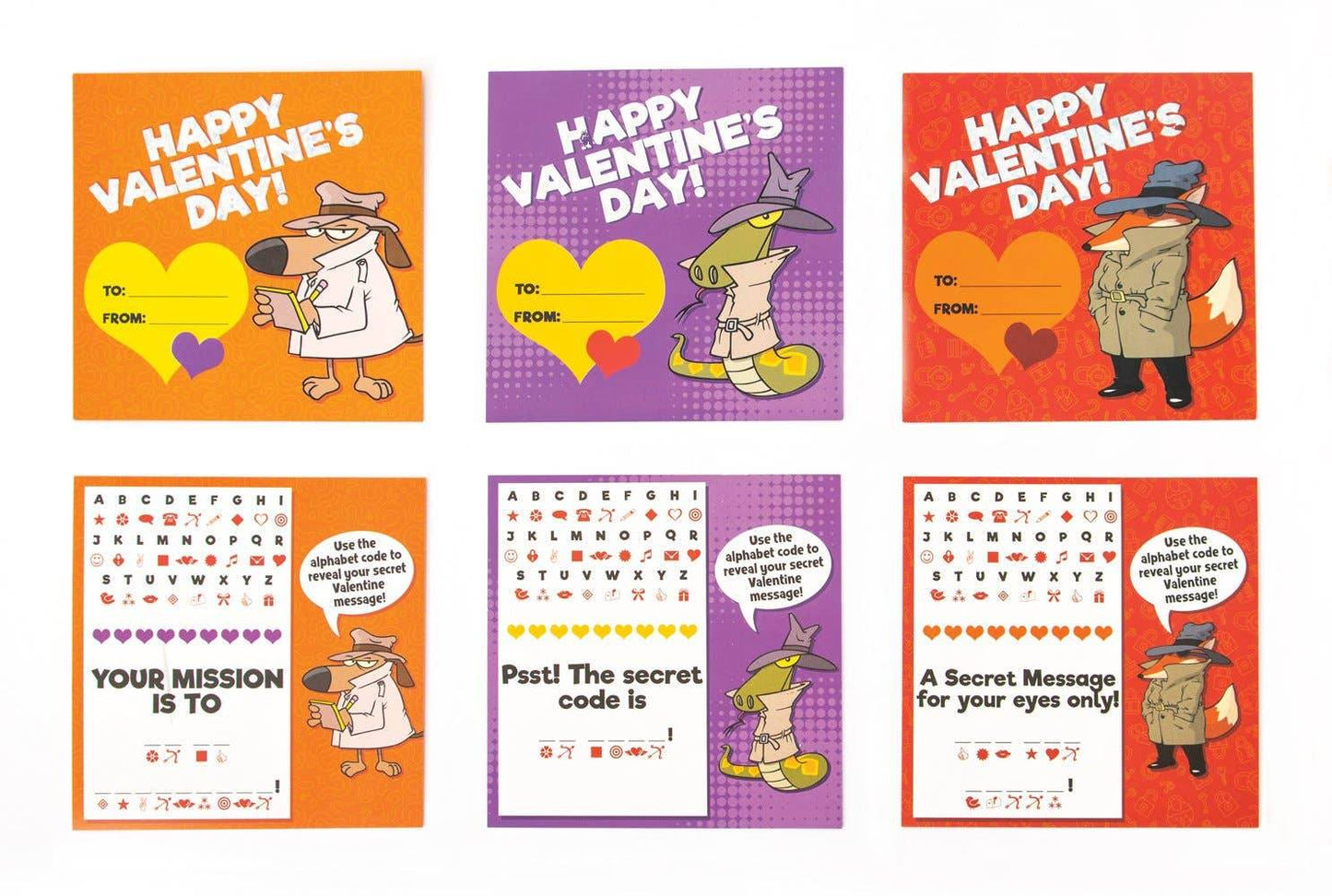 Paper House Productions - Secret Agent Decoder Valentines - Paper House Productions