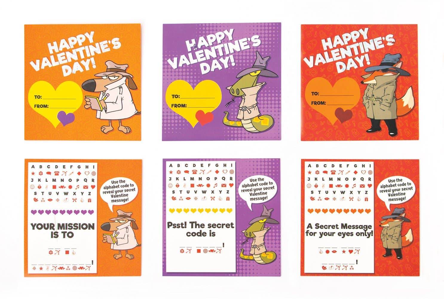 Paper House Productions - Secret Agent Decoder Valentines - Paper House Productions