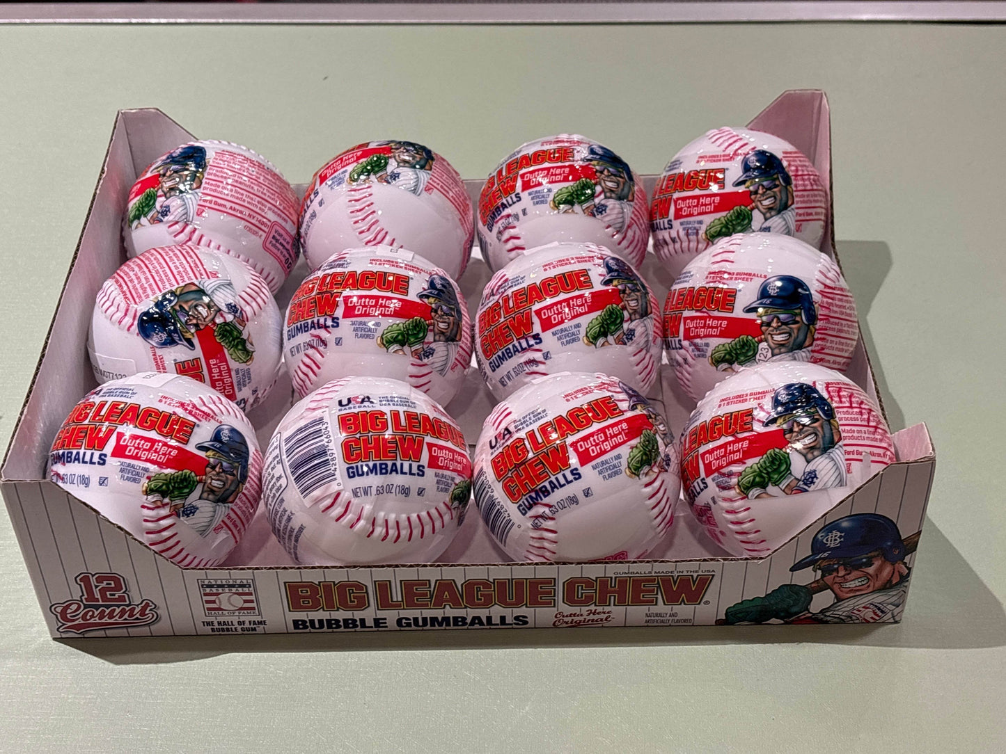 Big League Chew Baseball Gumballs - Nassau Candy