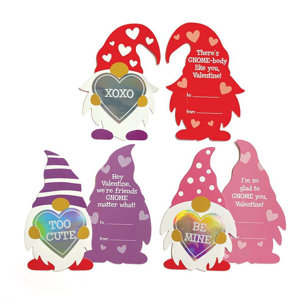 Paper House Productions - Gnome Holographic Classroom Pack Valentines - Paper House Productions