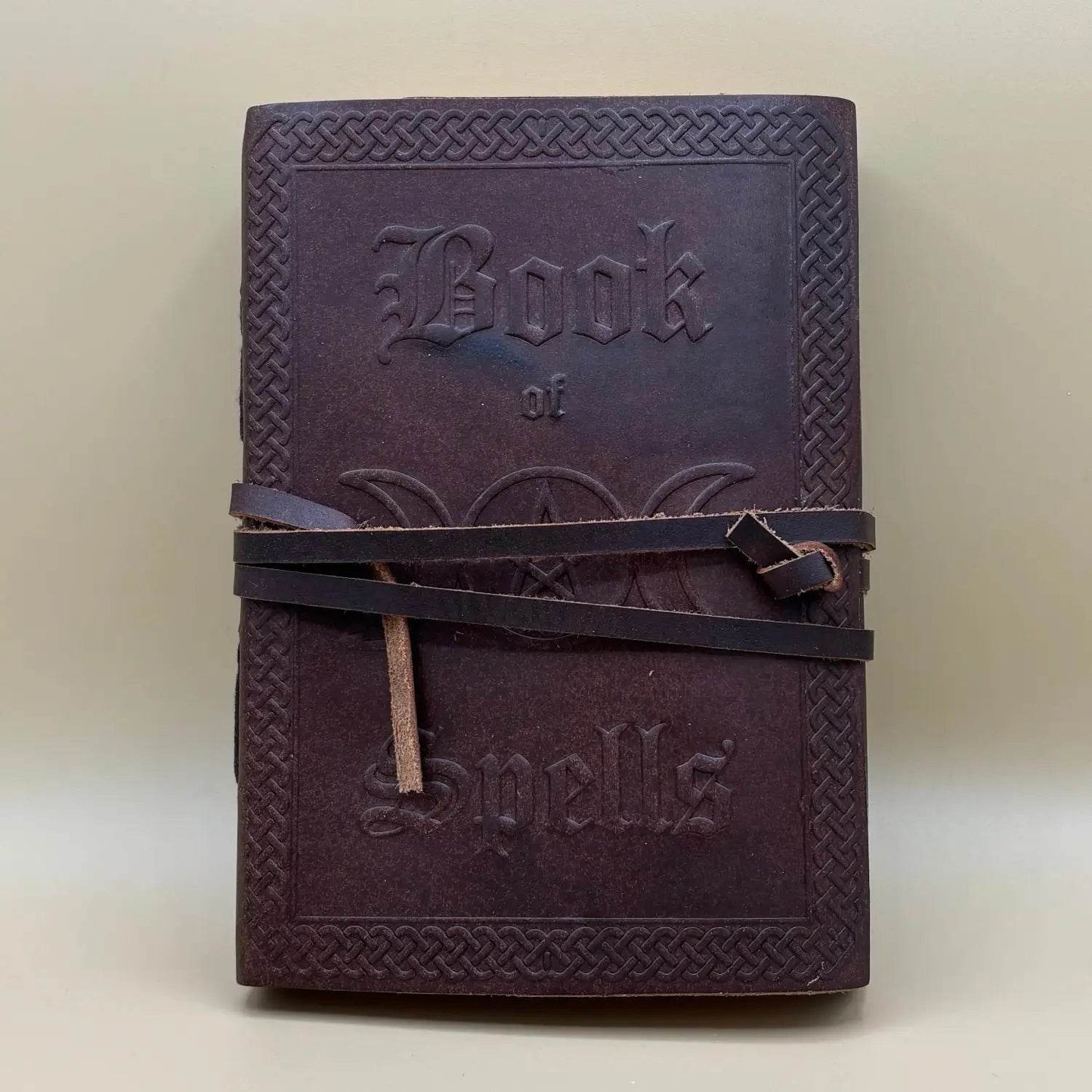 5in x 7in Leather Journal ’Book of Spells’ - szco