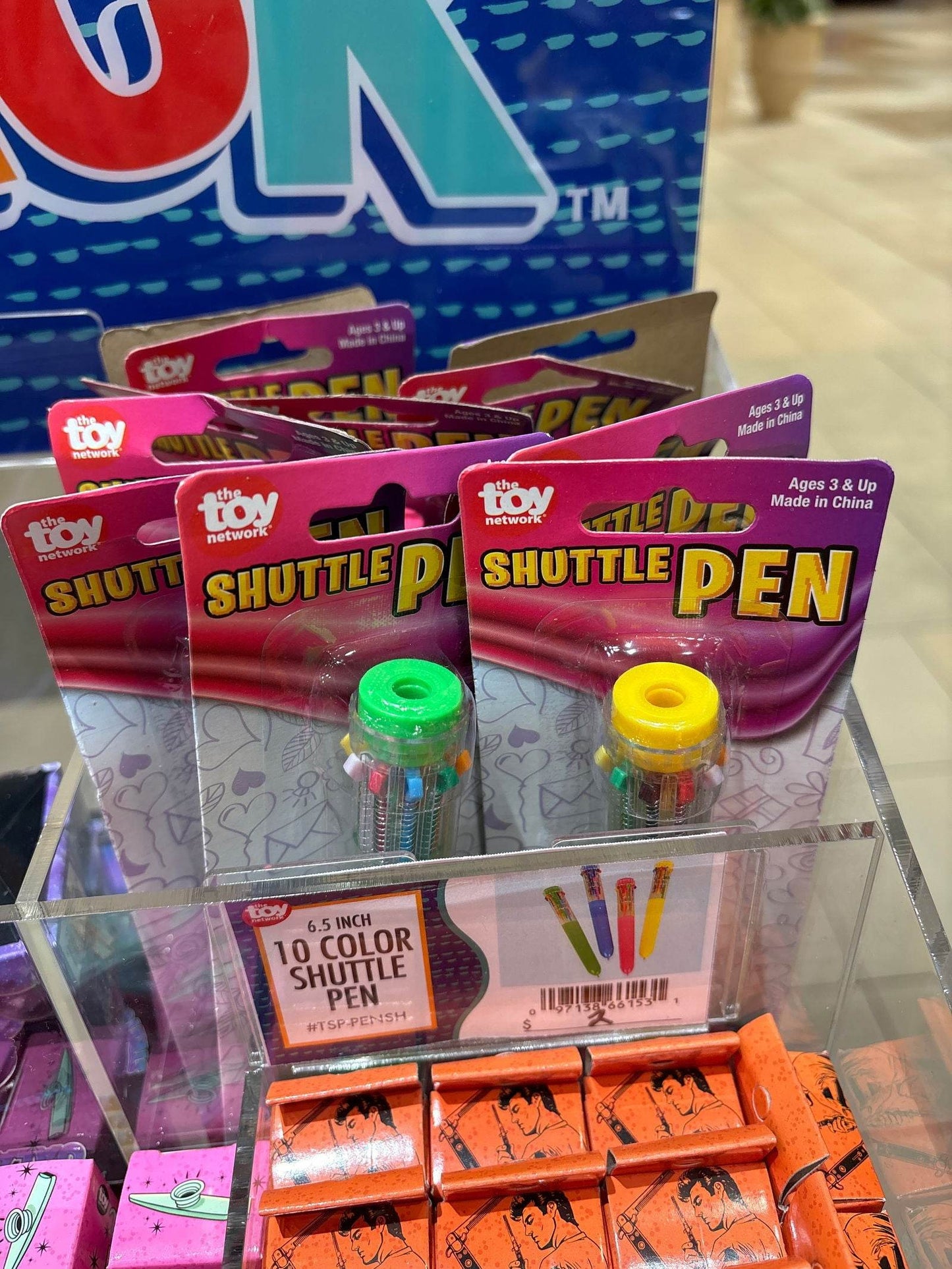6.5” 10 Color Shuttle Pen - The Toy Network
