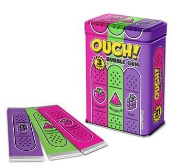 Ouch! Bubble Gum Band-Aids Assorted Flavor Tin - - The Puntique