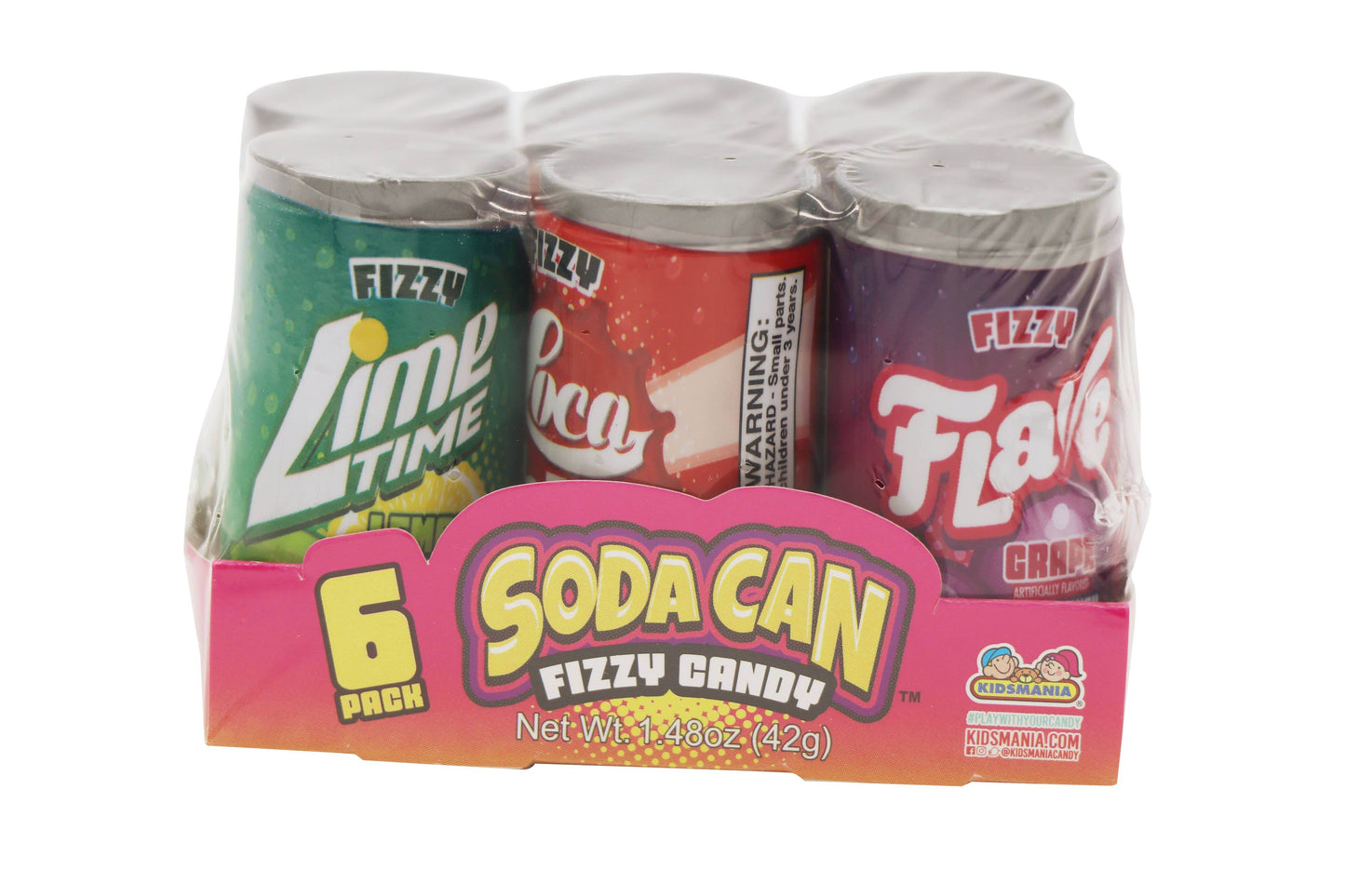 Kidsmania Fizzing Soda Cans Candy - Grandpa Joe's Candy Shop