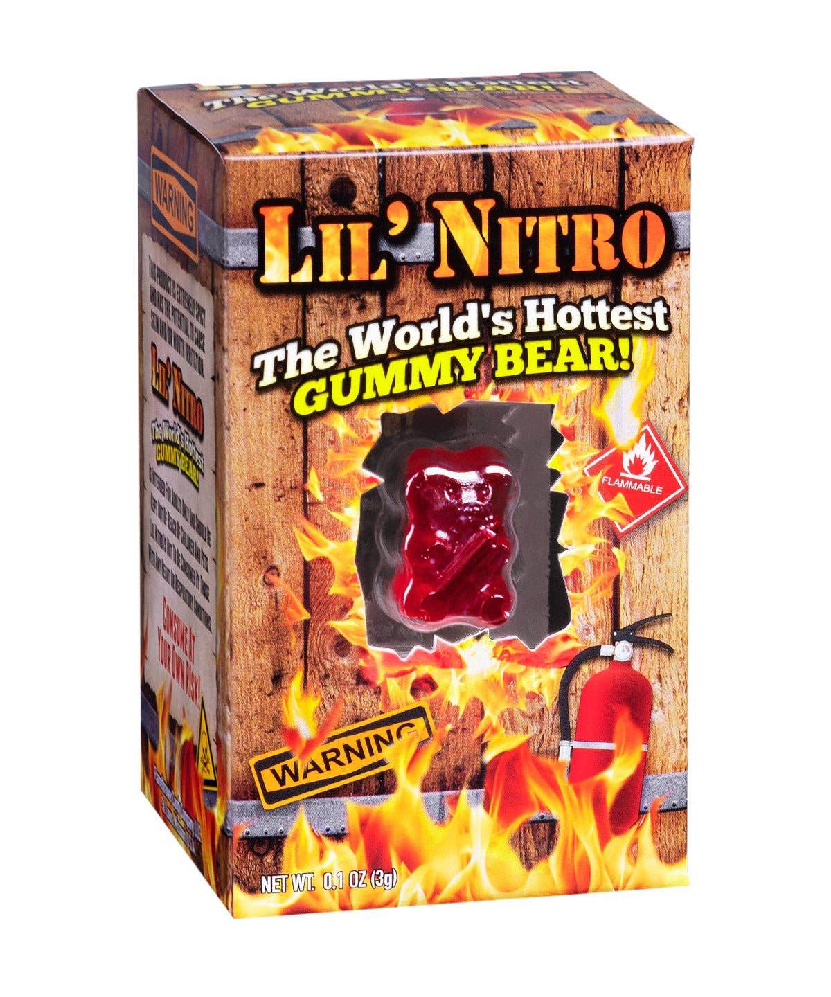 Lil' Nitro World's Hottest Gummy Bear Flamethrower Candy - Grandpa Joe's Candy Shop