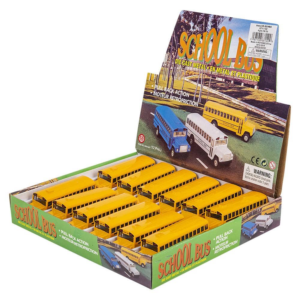 5" Diecast Pull Back School Bus