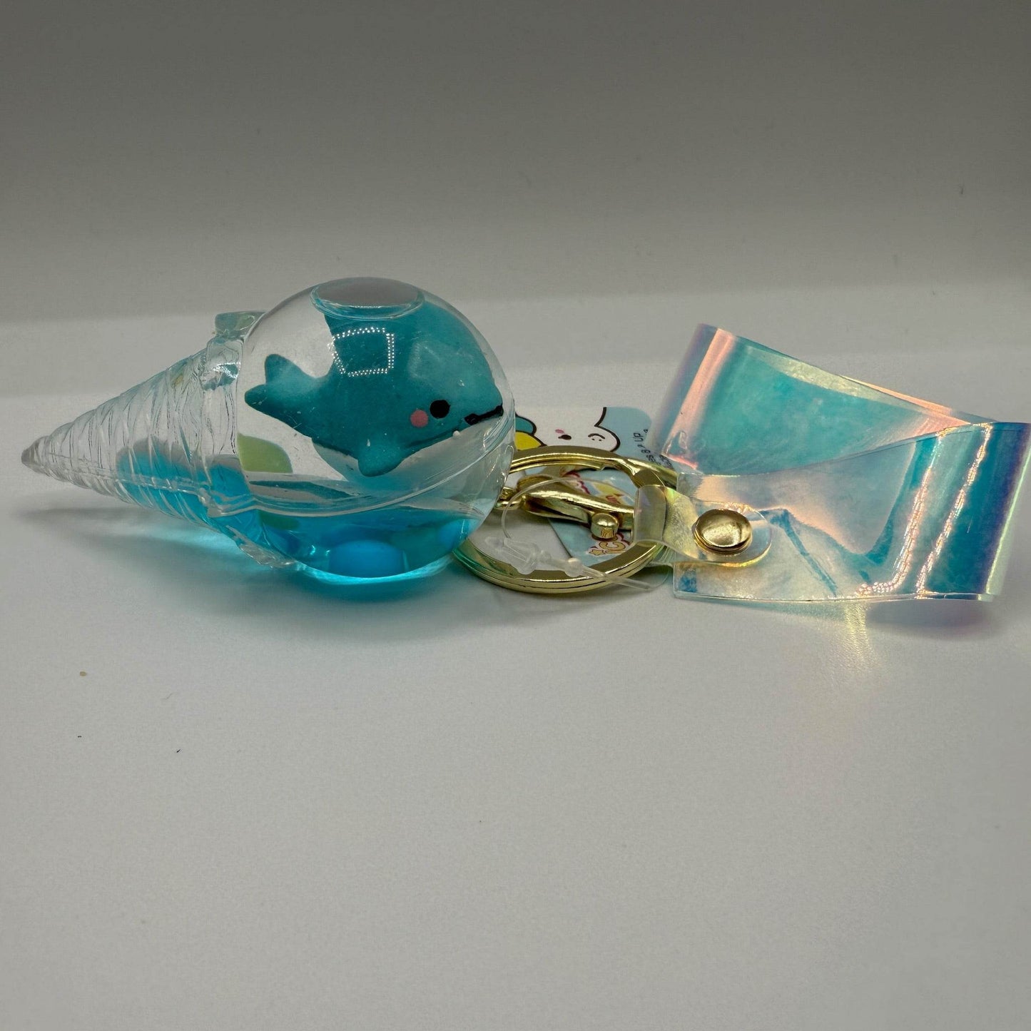 2.5 in Kawaii Animal Ice Cream Liquid Clip on - Dolphin - The Puntique