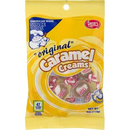 Caramel Creams, 4oz Peg Bag - Grandpa Joe's Candy Shop
