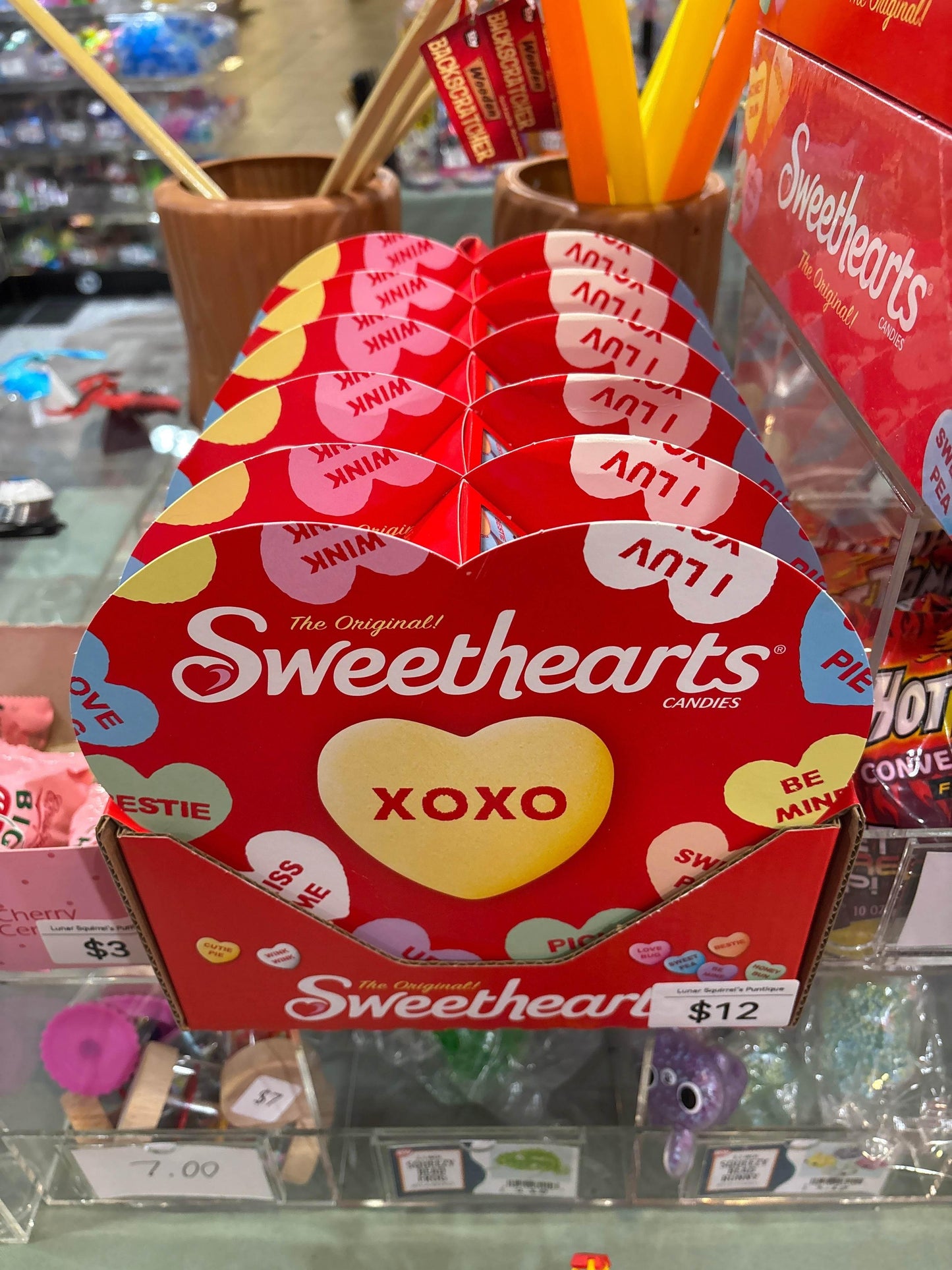 THE ORIGINAL SWEETHEARTS CONVERSATION HEARTS 5 OZ HEART BOX - - The Puntique