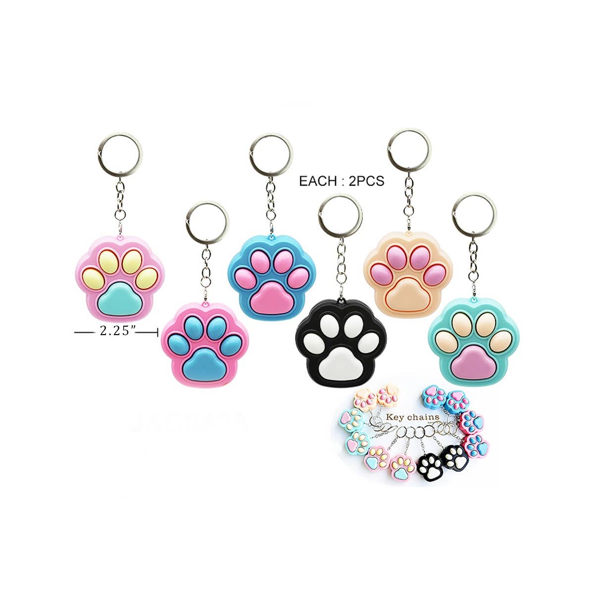 Paw Clicker Fidget Keychain - - The Puntique
