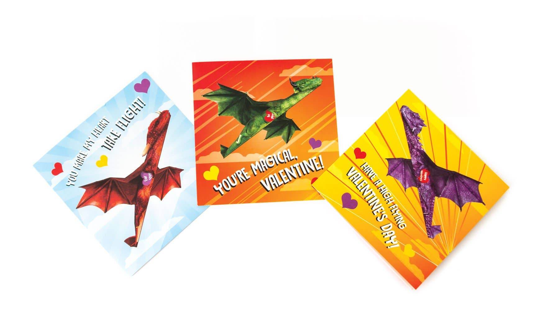 Paper House Productions - Flying Dragons Valentines - Paper House Productions