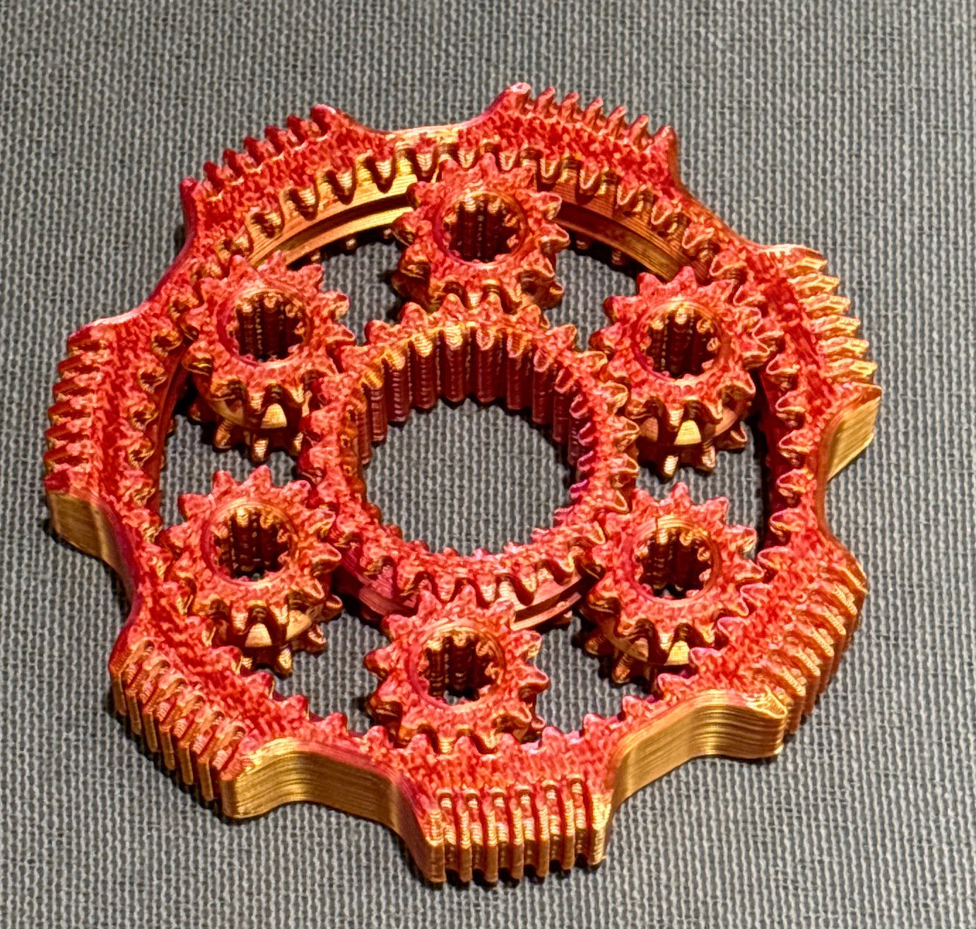 2.5” 3D Printed Fidget Gear Spinner - - The Puntique