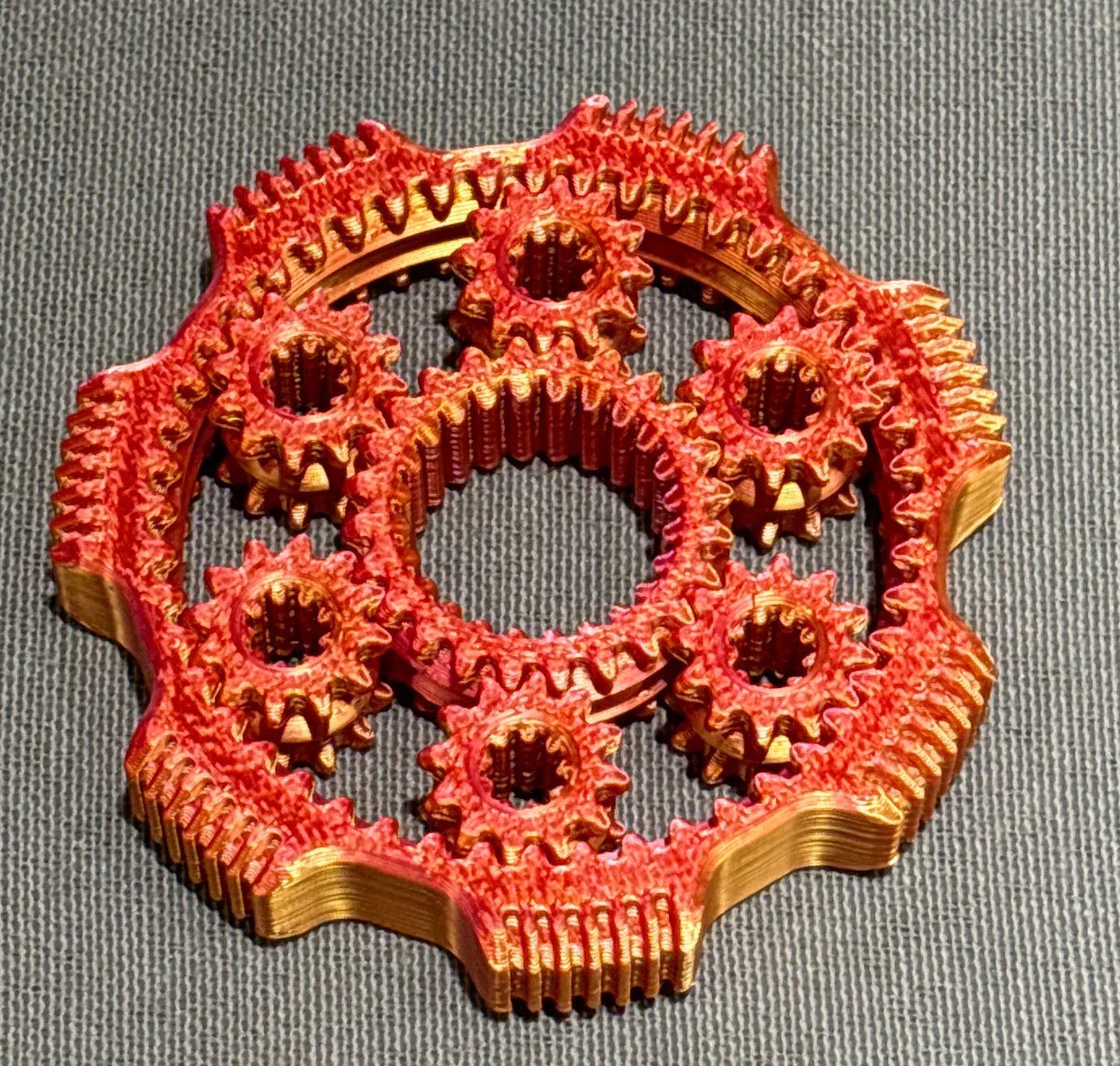 2.5” 3D Printed Fidget Gear Spinner - - The Puntique