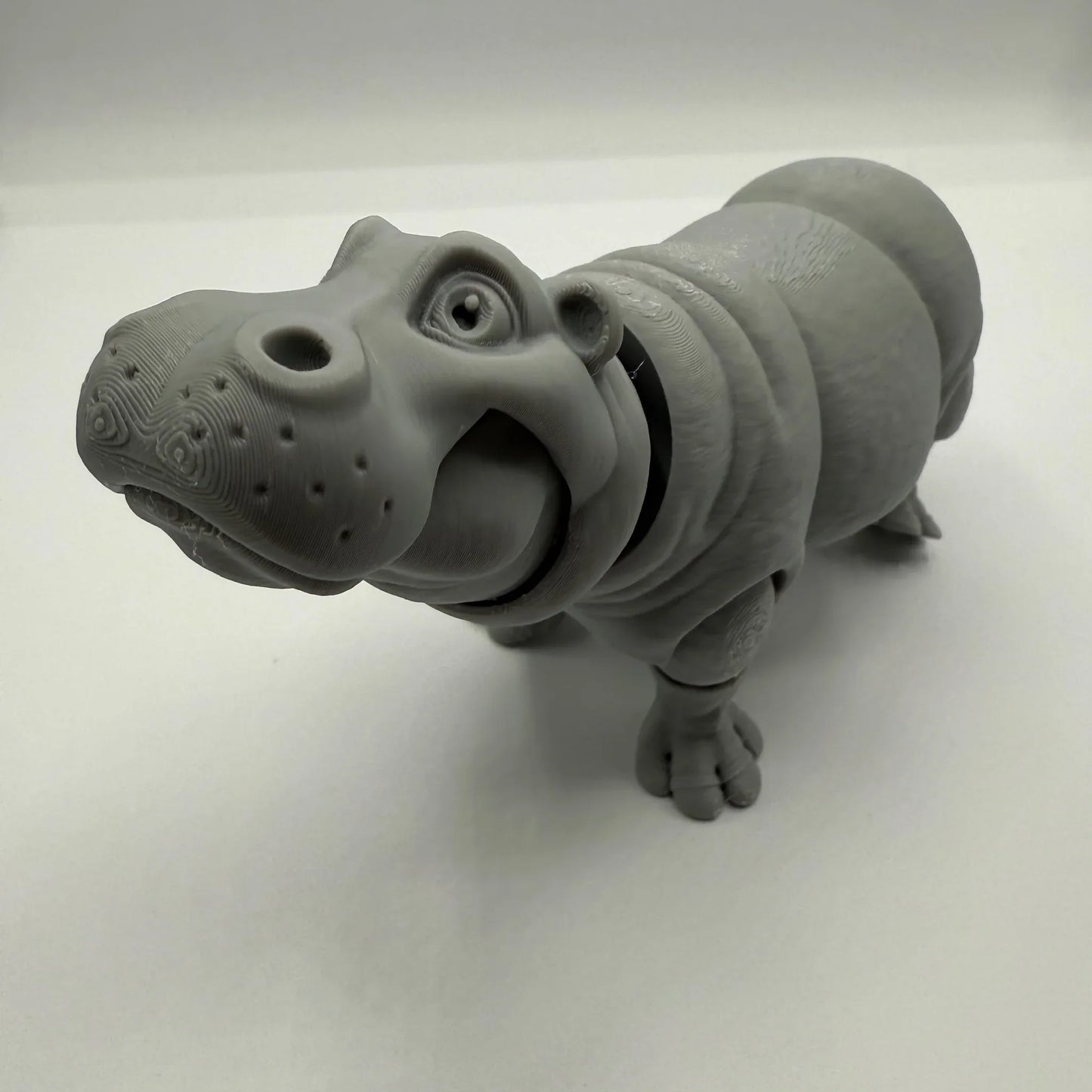 8” 3D printed articulated Hippo - - The Puntique