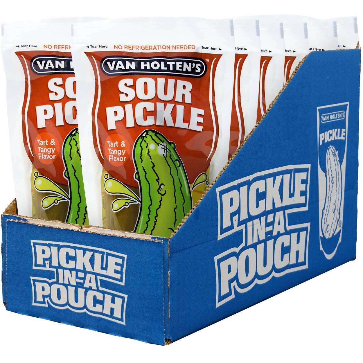 Van Holten's Large Sour Pickle Pouch - Grandpa Joe's Candy Shop