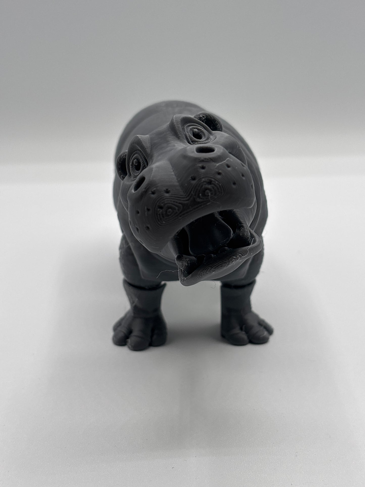 8” 3D printed articulated Hippo - - The Puntique