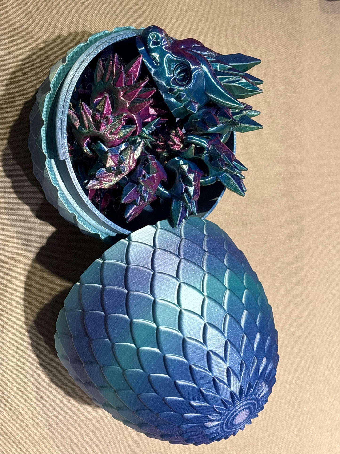 24” 3D printed Dragon and Egg - - The Puntique