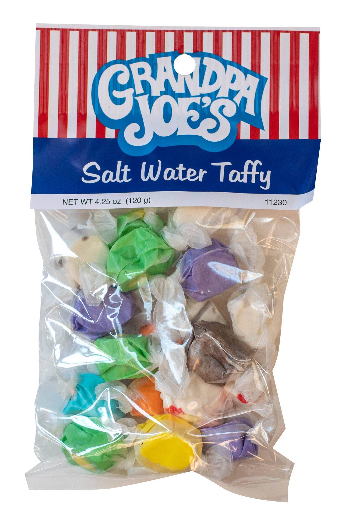 Grandpa Joe's Peg Bags, Salt Water Taffy, 4.25oz - Grandpa Joe's Candy Shop