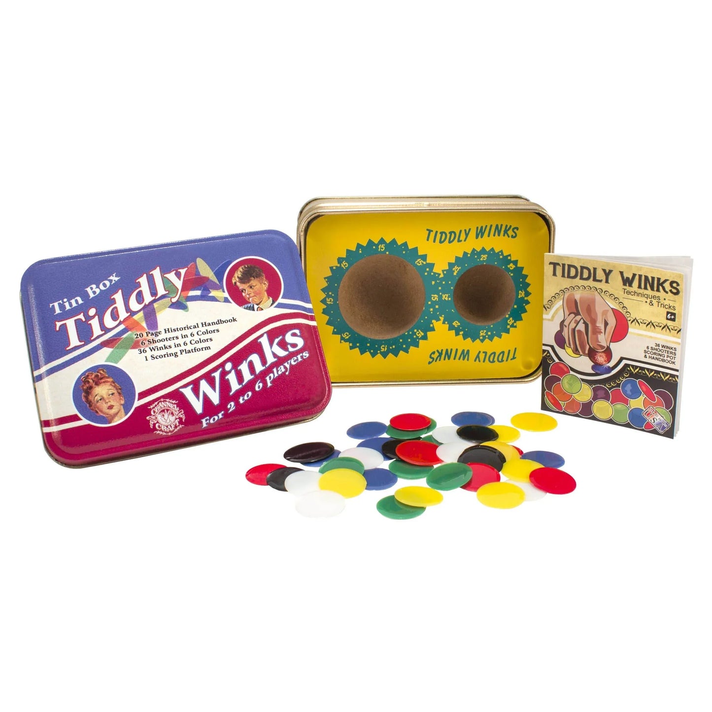Tiddly Winks in a Classic Toy Tin - - The Puntique