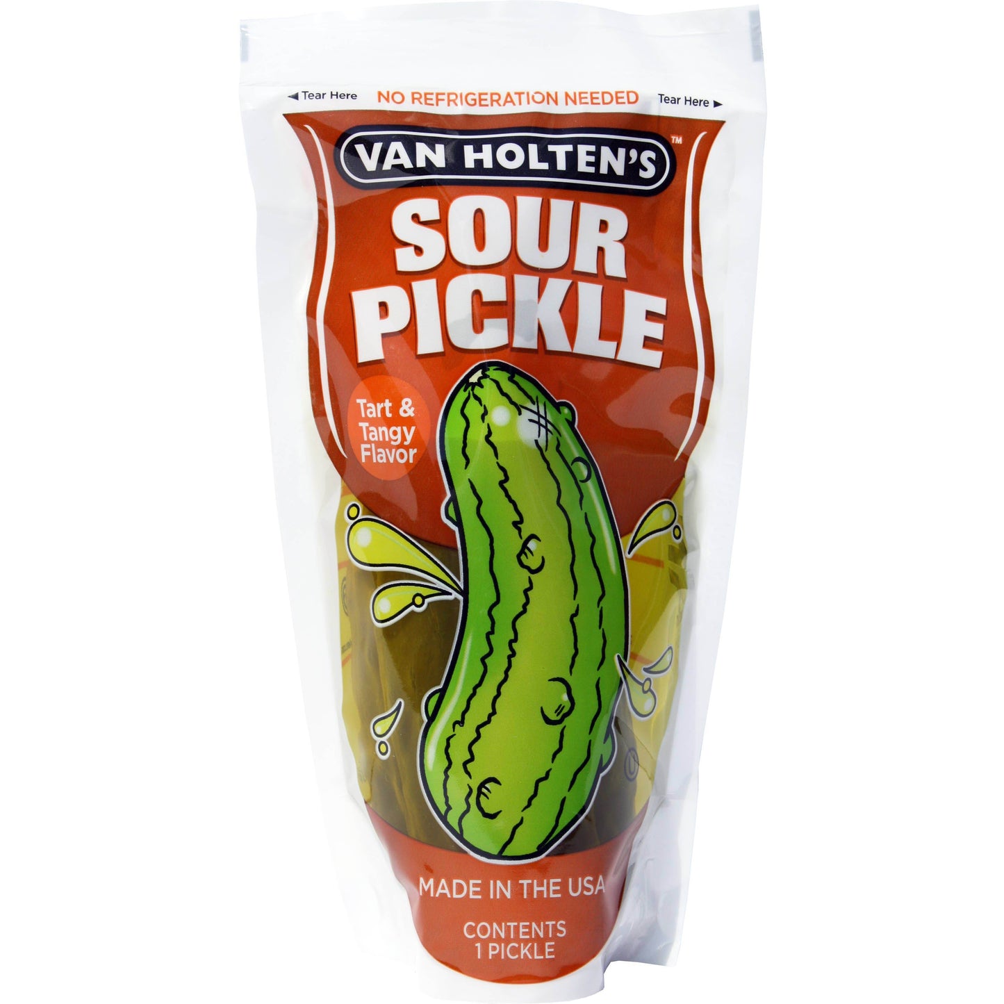Van Holten's Large Sour Pickle Pouch - Grandpa Joe's Candy Shop