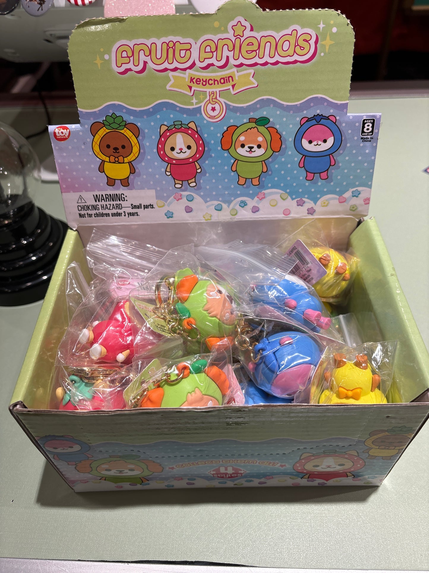 2" Kawaii Fruit Animal Clip On