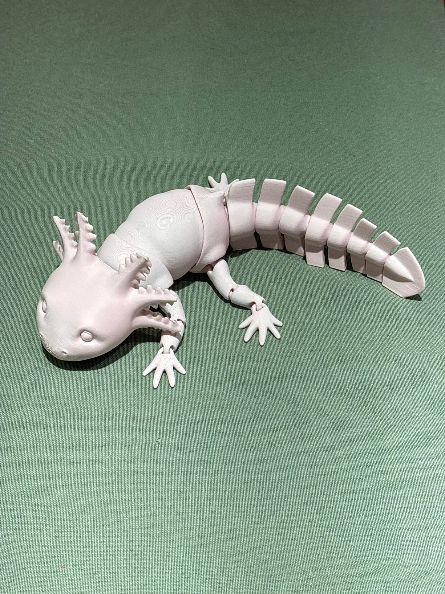 10” 3D printed articulated Axolotl - Fresh Prints of Bel Air