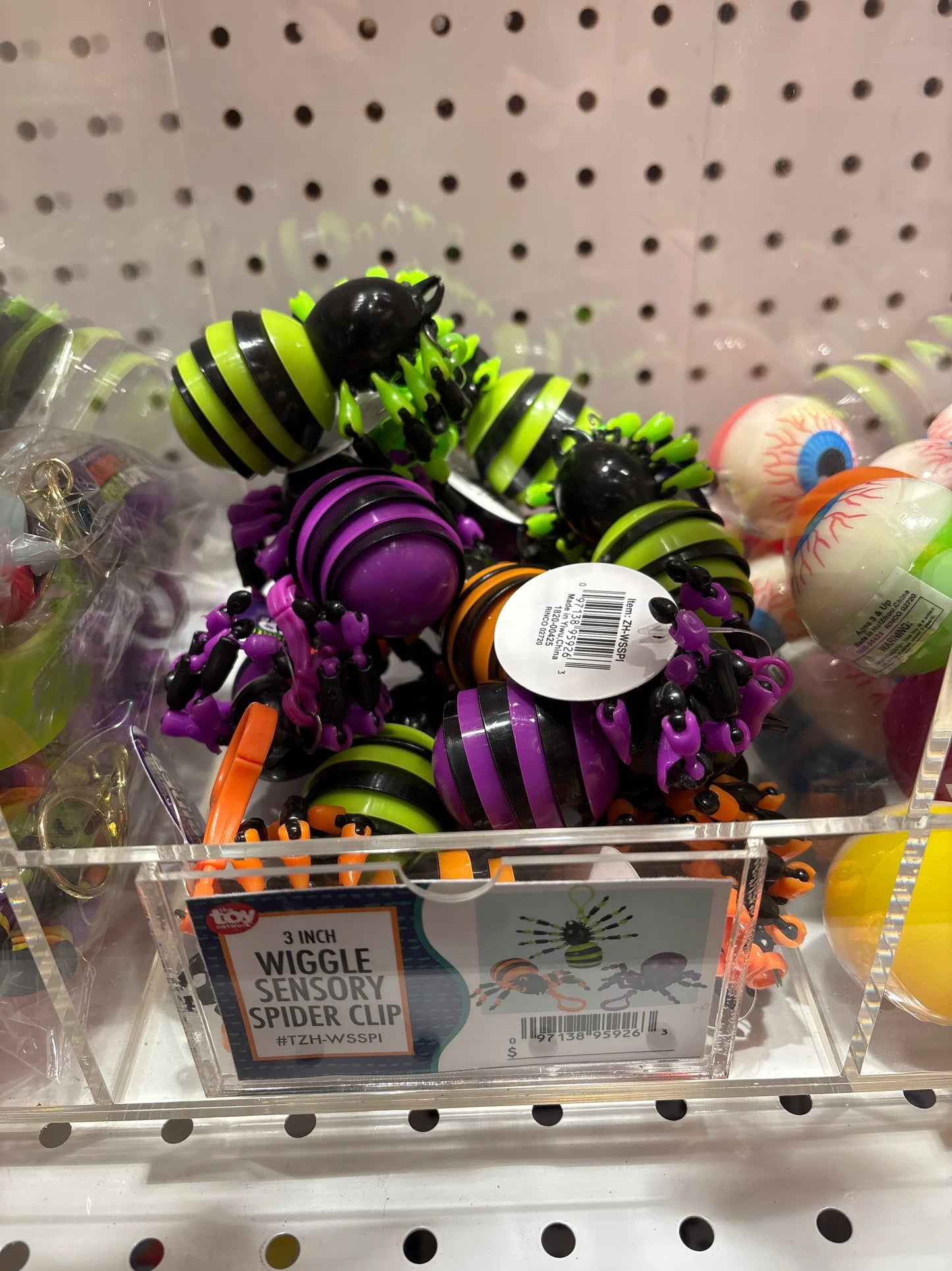 3" Wiggle Fidget Spider Clip On - - The Puntique