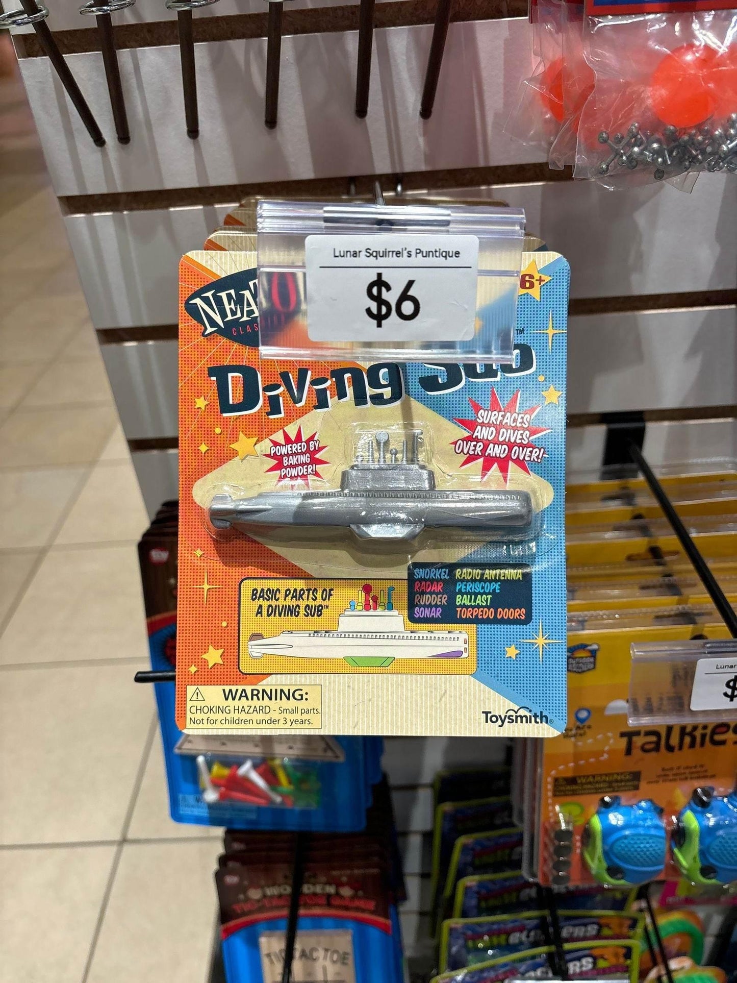 Baking Soda Diving Sub Toy - - The Puntique
