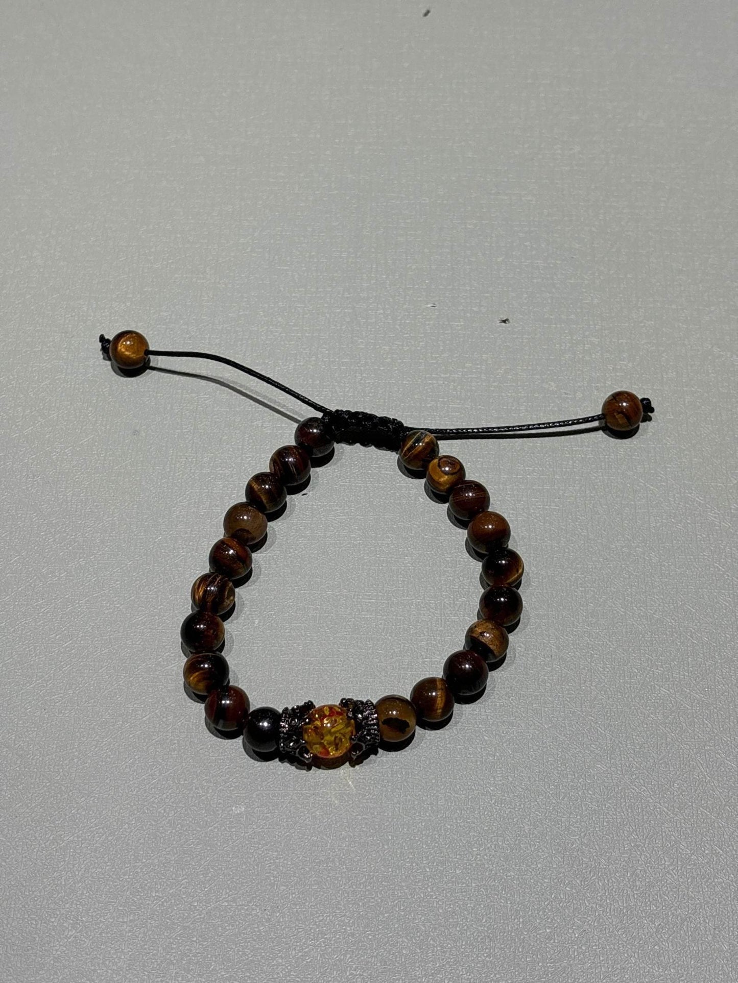 Bracelet For Men Women Braided Bracelets Adjustable Jewelry - Tiger Eye - The Puntique