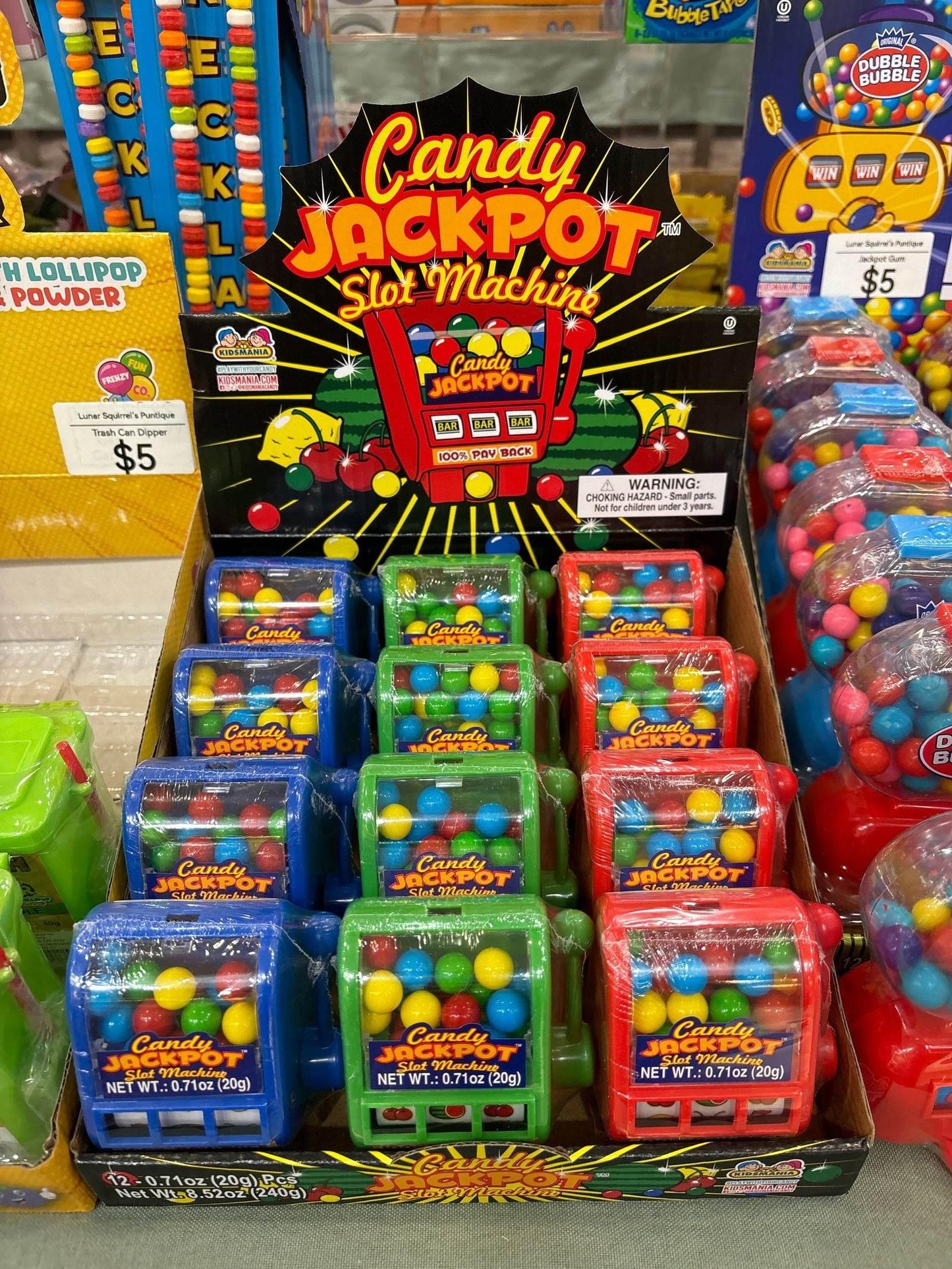 CANDY JACKPOT SLOT MACHINE CANDY DISPENSER - - The Puntique