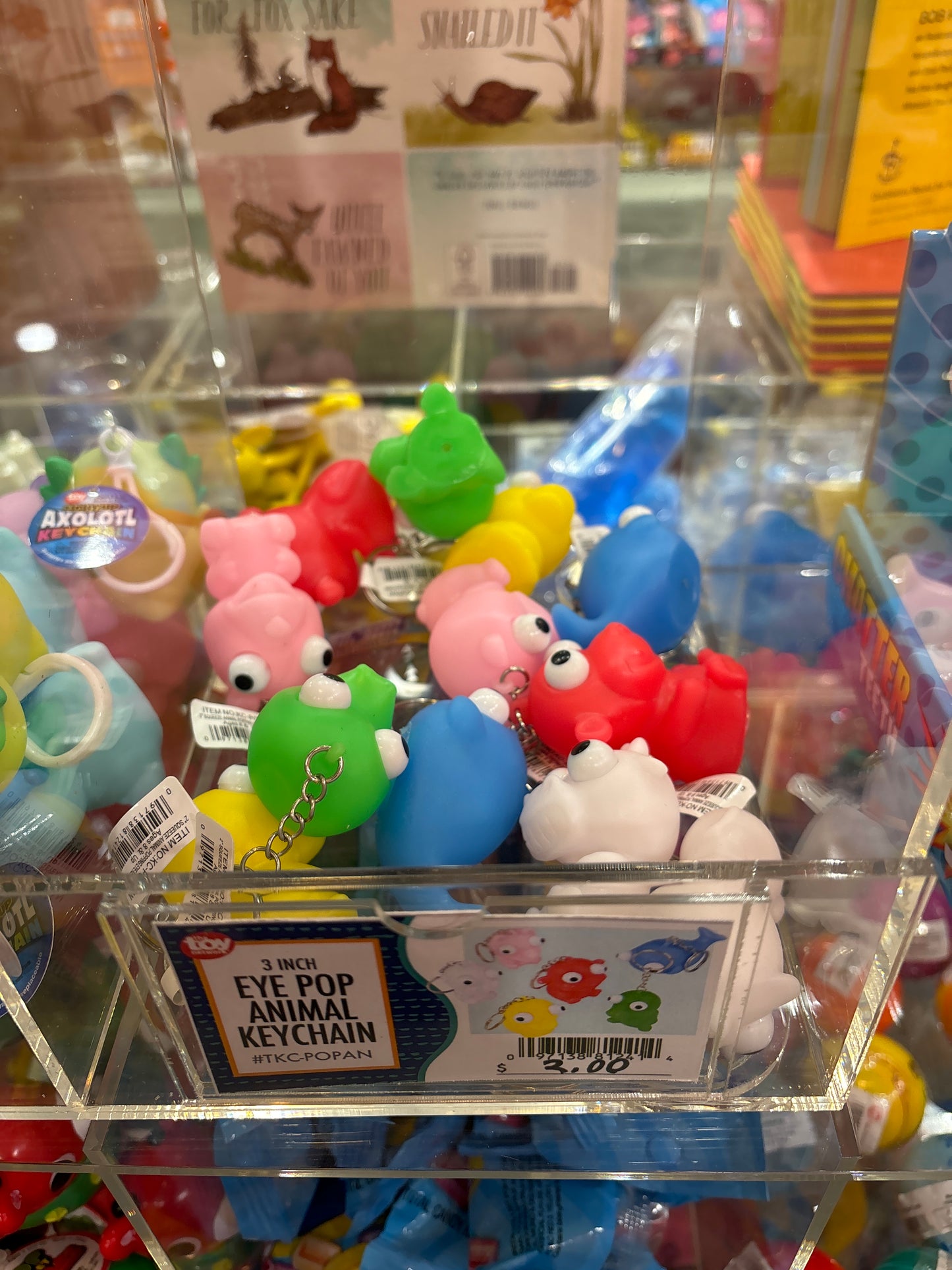 2" Squeeze Animal Popping Eye Keychain