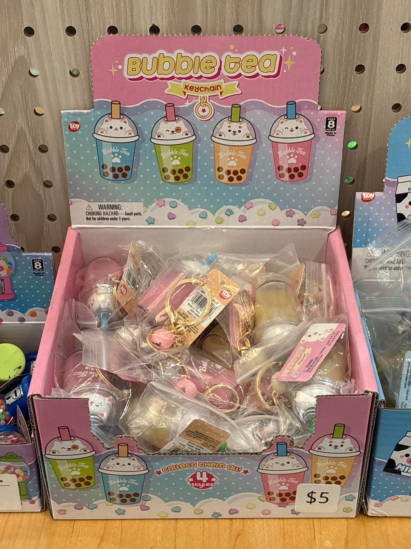 2.5 in Kawaii Animal Bubble Tea Liquid Clip on - The Toy Network