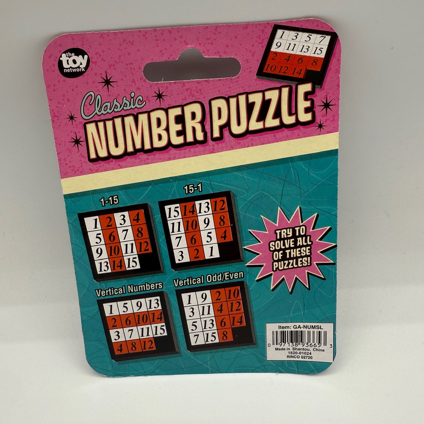 2.5" NUMBER SLIDE PUZZLE - - The Puntique