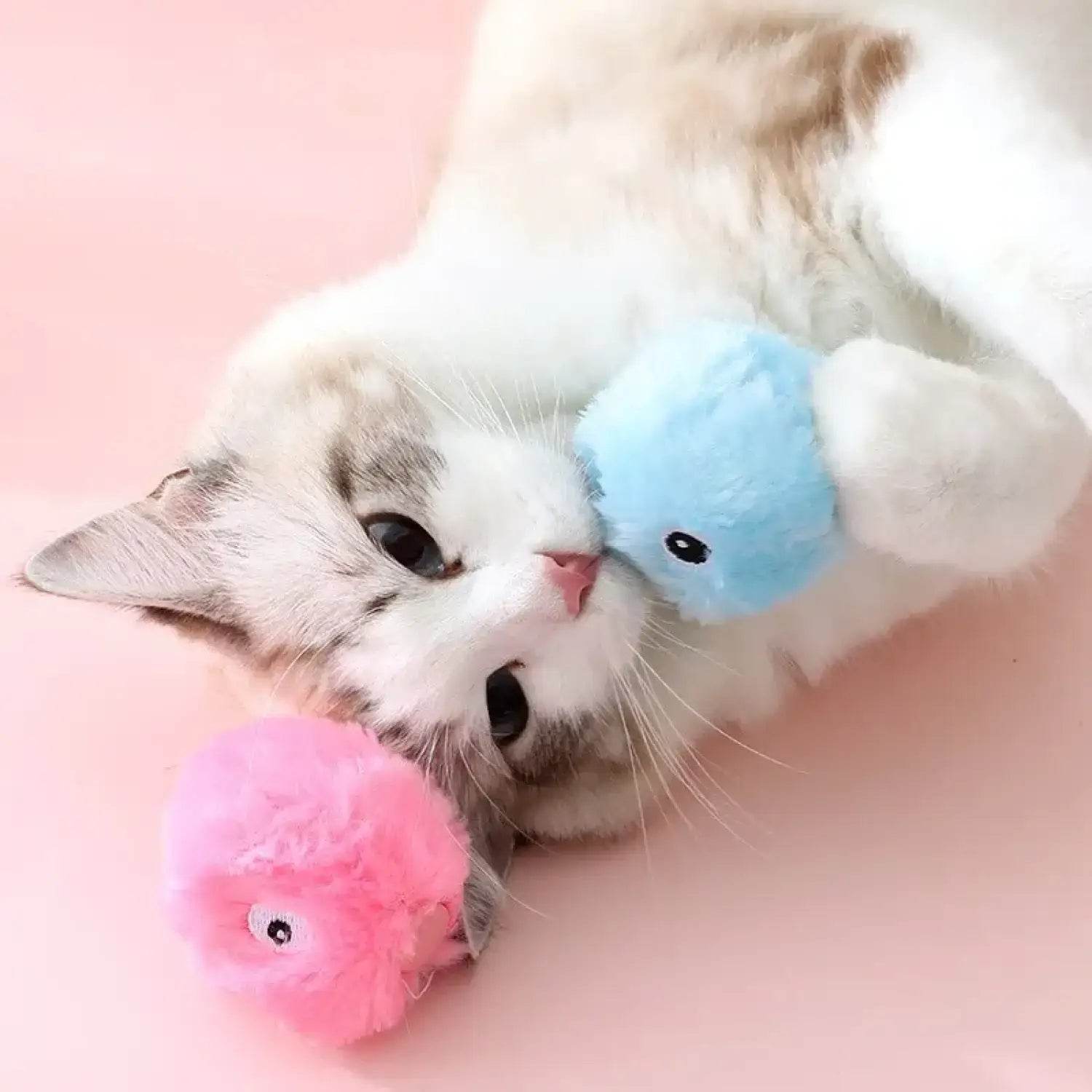 Fuzzy Cat Ball Toy with Lifelike Animal Chirping Sound - Aliexpress
