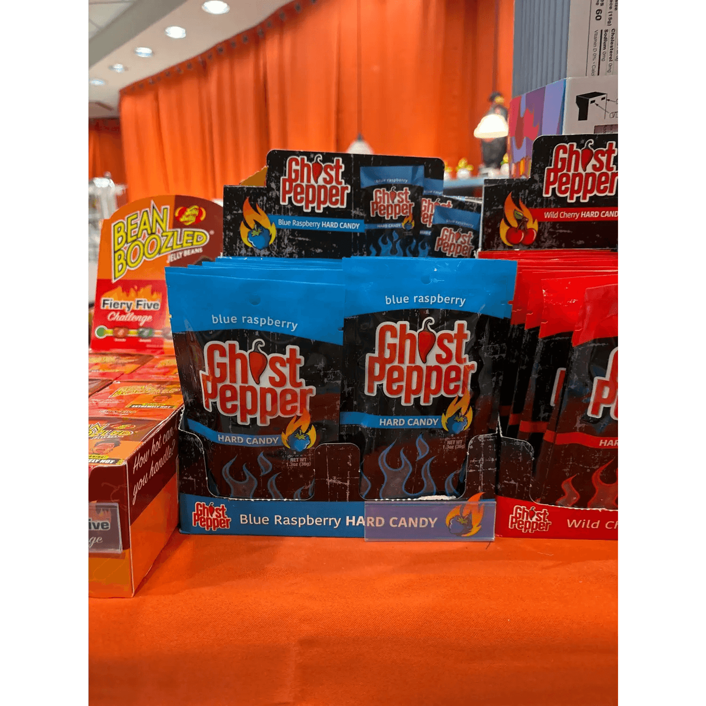 GHOST PEPPER BLUE RASPBERRY HARD CANDY 1.3 OZ PEG BAG - Nassau Candy