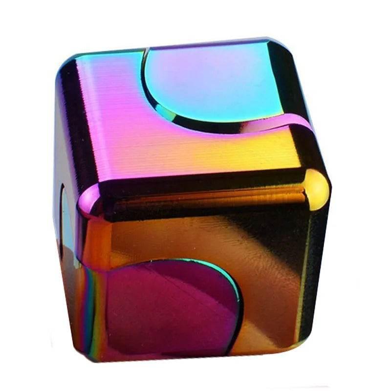 Hot Square Fidget Spinner EDC Toys Metal Rotate Cube Antistress Finger Gyroscope Hand Spinning Vent Adult Kids Desk Game Gifts - - The Puntique